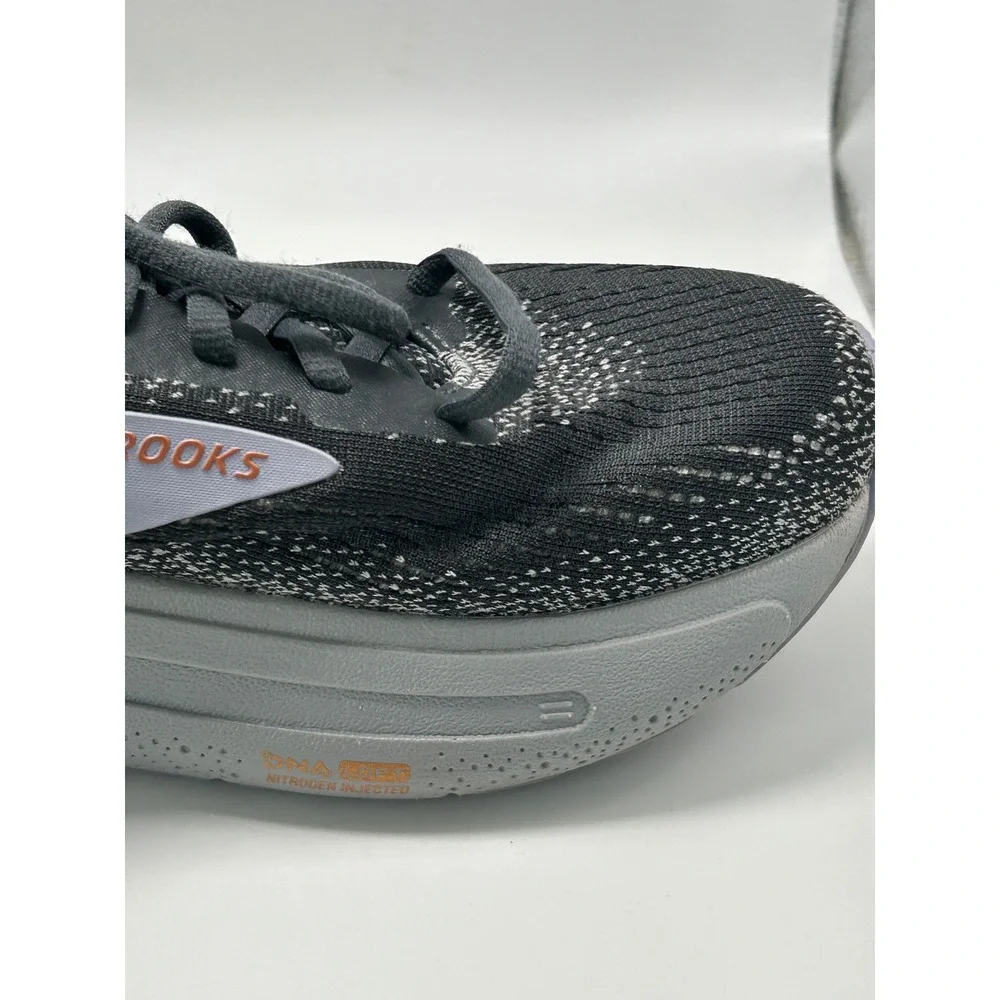 Brooks Ghost Max 2 Running Shoes Womens 7.5 Wide D Black Grey Cushion